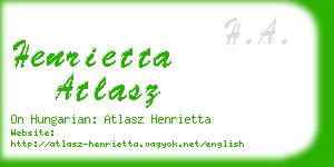 henrietta atlasz business card